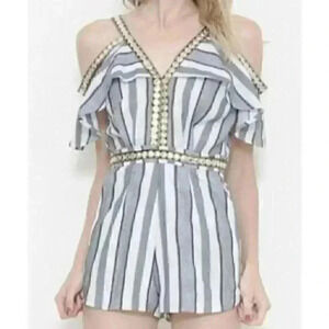BOHO sTRIPED ROMPER